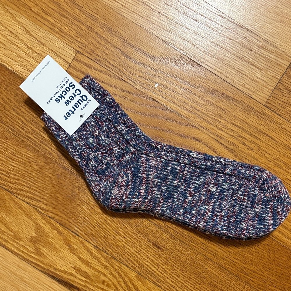 Charter Club Men's Blue and Red Knit Socks